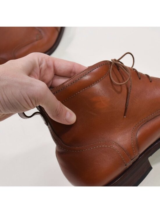 Rider Boot Co Chukka Boots Mens Size 10.5 Brown Leather Cap Toe Made In Italy main image 2